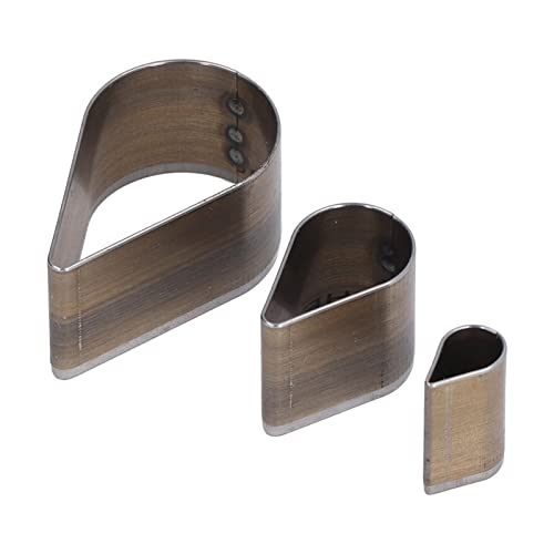 ANKROYU Professional Leather Knife Mould Set 3PCS High Carbon Steel Leather Punch Tools for DIY Crafting Leatherworking Pottery and Clay Cutting Projects Alloy Steel Durable Craft (Tränenform) von ANKROYU
