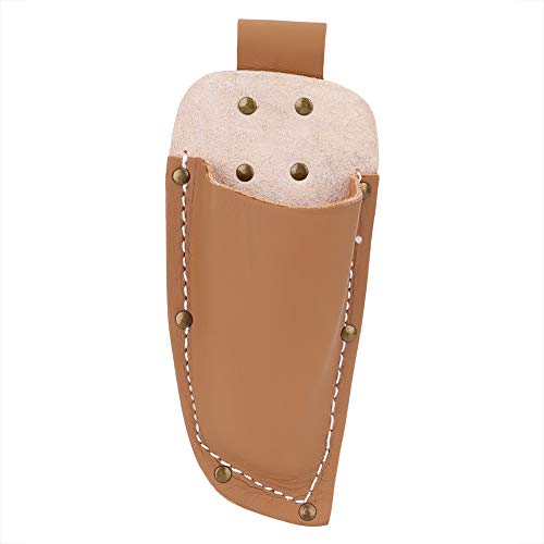 ANKROYU Professionelle Gartenwerkzeugbeutel Hochleistungsschere Abdeckung mit Sperrknopf Sicherer Beschneidungsscherhalter für Gärtner Landschaftsgestalter Brown rot 23 cm (Braun) von ANKROYU