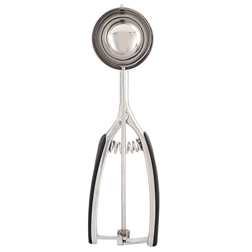 ANKROYU Professioneller Eisportionierer aus Edelstahl, Mehrzweck-Melonenausstecher, Keksausstecher, Küchenwerkzeug zum Backen, Dessert, Eiscreme, Obst, 304 Edelstahl, hochglanzpoli (39 mm) (44 mm) von ANKROYU