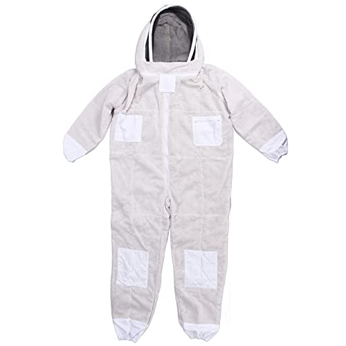 ANKROYU Professioneller siamesischer Bienenanzug 3 Schicht belüftete Bienenzuchtanzug mit glattem Reißverschluss hochwertiger Polyester -Schutzausrüstung für den Herbst Wintersaiso (XXL) von ANKROYU