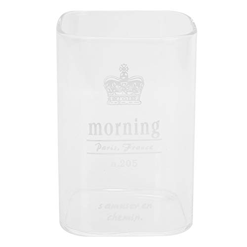 ANKROYU Quadratglas Wasserbecher 240 ml Hitzebeständige Trinkbecher Premium -Glaswaren für Getränke Küchenbüro Verwenden Sie ideales für Familienfreunde Kollegen Besondere Anlässe (Krone) von ANKROYU