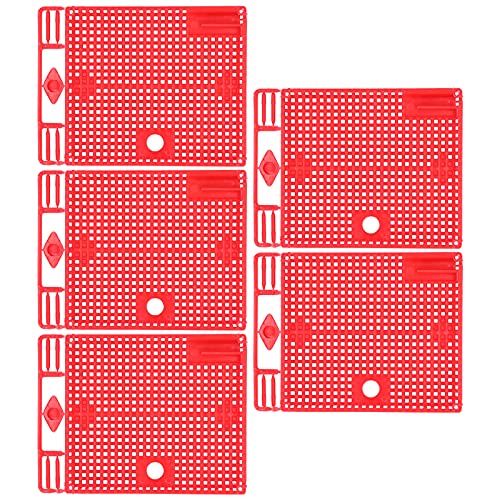 ANKROYU Queen Bee Cage 5pcs wiederverwendbarer Königin -Isolator Einführung in Käfig für die Bienenzucht. Sicherlich Kunststoff 14,5 x 13 cm Bienenstock -Management -Tool Essentiel (Rot) von ANKROYU