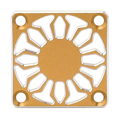 ANKROYU RC -Kühllüfterabdeckung universeller Aluminiumlegierung Schutzschild für Esc -Motor -Heizkörper 30 x 30 mm Leichtes haltbares CNC für RC -Car -LKWs bearbeitet (Rot) (Blau) (Gold) von ANKROYU