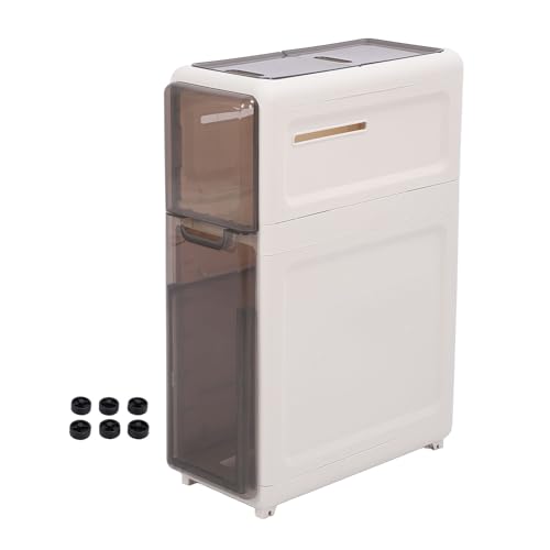 ANKROYU Schmaler Lagerschrank schlanker Schubladen Organizer wasserdichte Roll Bad Wäscherei Kleiner Raum Maximieren Sie die Lagerung PP Pet Plastik 6 (2 Tier) von ANKROYU