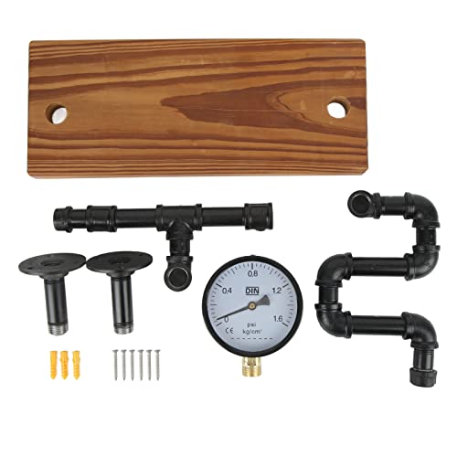 ANKROYU Schmiezeisen -Wandregal Industrierohrwand montierte Lagerregal Platz sparende Regal Carbonized Holzbrett Vintage -Stil für Wohnzimmer Schlafzimmer Büro Badezimmer Heavy Duty 88.7oz ANKROYU Schmiezeisen -Wandregal Industrierohrwand montierte Lagerregal Platz sparende Regal Carbonized Holzbrett Vintage -Stil für Wohnzimmer Schlafzimmer Büro Badezimmer Heavy Duty 88.7oz von ANKROYU