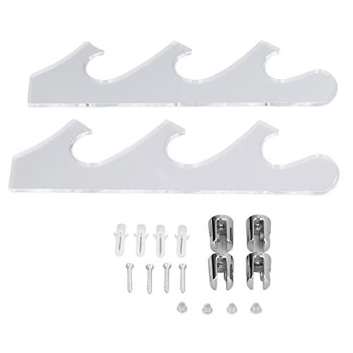 ANKROYU Schwert Rack Schwert Ständer Schwert Display Halter Wand montiert 3 Schicht Samurai Schwert Kleiderbügel für Home Office Langable Acrylmaterial Fläche Sparende Design (Transparent 1 Paar) von ANKROYU