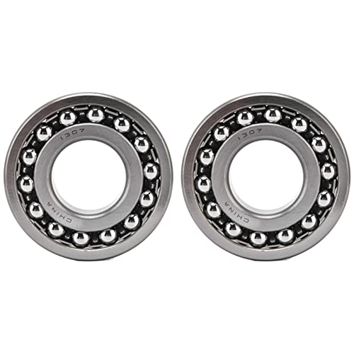ANKROYU Selbst ausgerichtete Kugellager Doppelreihe Hochgeschwindigkeits -Radialrost -Rausch -Lagerkit für Getriebe Motor Haushaltsgeräte Industriemaschinen 2PCS 1304 1305 1306 130 (1307) von ANKROYU