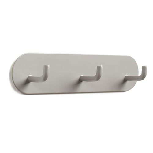 ANKROYU Selbstkleber Wandhaken Hochleistungs -Eisenschlüssel Rack Punch Handtuchschatz Haken für Badezimmer Küche Flur 3 Pack (Creme) (Warmes Grau) von ANKROYU