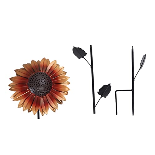 ANKROYU Sonnenblumenvogelfutterverluder Metall kleine hängende Vogelfutterhäuschen für Outdoor Terrasse Garten Garten Langlebige Eisenkonstruktion Großer Kapazität Hummingbird Feed (Gold) von ANKROYU