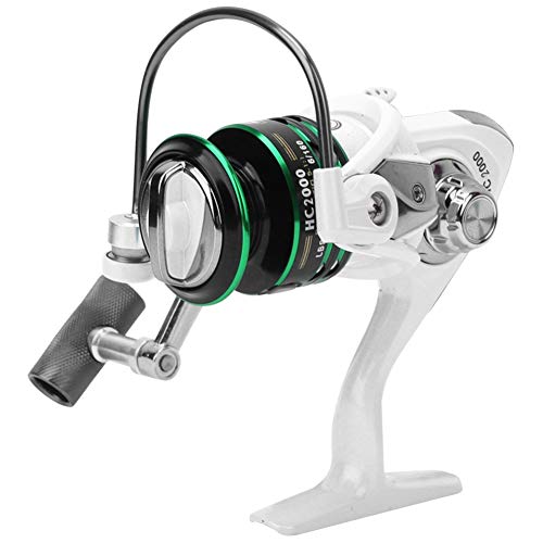 ANKROYU Spinning Rollenfischerei Tackle Unidirektional ohne Clearance Nylonrolle Leichter reibungsloser Betrieb für das Teichreservoir Fischerei 7 Größen HC1000 bis HC7000 Weiß (HC2000) von ANKROYU