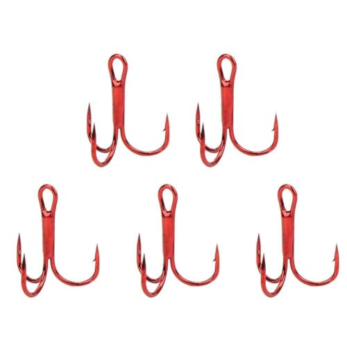 ANKROYU Treble Haken Fischereihaken 100pcs hoher Kohlenstoffstahl rotes Fishhook Scharf langlebig starke Korrosionsbeständigkeit für Süßwasser Salzwasserfischerei Köder -Accessoire (8# rot (100 ANKROYU Treble Haken Fischereihaken 100pcs hoher Kohlenstoffstahl rotes Fishhook Scharf langlebig starke Korrosionsbeständigkeit für Süßwasser Salzwasserfischerei Köder -Accessoire (8# rot (100 von ANKROYU