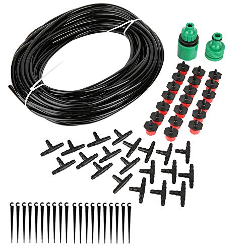 ANKROYU Tropfbewässerungssystem 20 m Automatisches Pflanzenwässerungsschlauch Kit Hochwertiges Kunststoff Langlebiger Gartenschlauch Kit für Gewächshauspflanzen Blumen Bonsai von ANKROYU