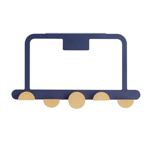 ANKROYU Über den Türhaken stabil ohne Bohrerkleberhalter Haken für Badezimmer Küchentücher Kleidung Eisenmaterial 39x23x3,5 cm (Blau) von ANKROYU