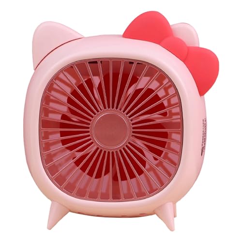 ANKROYU USB Desk Lüfter Cartoon niedlich tragbarer kleiner Kühlventilator für Schlafzimmer Schlafzimmer Camping Office Tischventilator mit starkem Luftstrom Leichtes Plastikdesign (Typ B klein) von ANKROYU