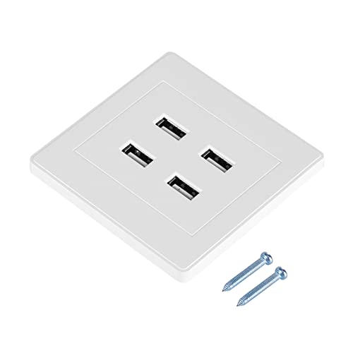 ANKROYU USB Wandsteckdose, Praktische usb steckdose mit 4 USB-Buchsen, USB Power Hub Verdrahtungsplatine Und Steckdose für Das Heimbüro von ANKROYU