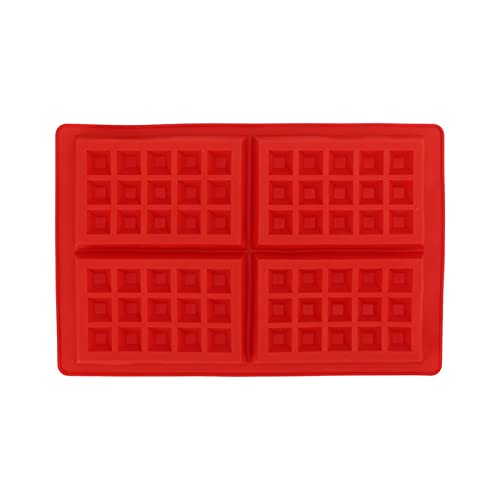 ANKROYU Waffel Silikonform hochwertige sichere Safe Non -Stick wiederverwendbare Backform für Puddings Cakes Pralinen Seifen Kerzen Fondant Gelees DIY Kitchen Backbegeisterte (4 Unternehmensrechteck von ANKROYU