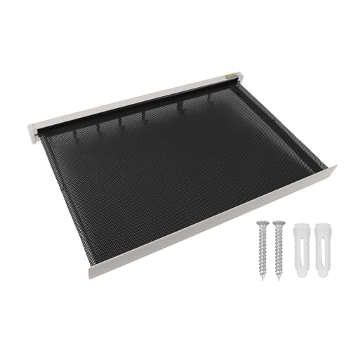 ANKROYU Wandmontierte Kleidung Trocknungsregal Retractable Aluminium Wäschelregal zusammenklappbarer Platz sparender Netzregal für Balkon Badezimmer Schlafzimmer 60 cm 23,6in (Weiß) von ANKROYU