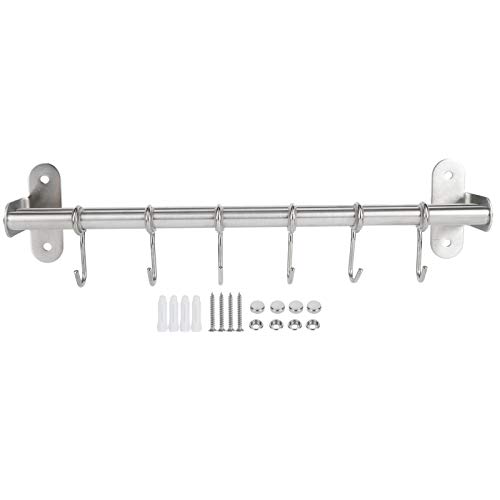 ANKROYU Wandmontierte Lagerregale, Topfdeckelregal, Utensilienhalter, Haken, Küchen-Organizer, Edelstahl, Wandregal zum Aufhängen für Küche, Badezimmer, Garage, 304 Edelstahl, 39,9 (Single Pole 40) ANKROYU Wandmontierte Lagerregale, Topfdeckelregal, Utensilienhalter, Haken, Küchen-Organizer, Edelstahl, Wandregal zum Aufhängen für Küche, Badezimmer, Garage, 304 Edelstahl, 39,9 (Single Pole 40) von ANKROYU