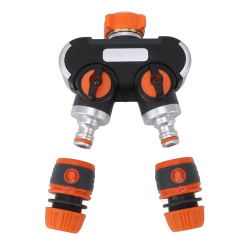 ANKROYU Wasserhahn -Splitteradapter Hochdruck 2 Wege Schlauchsplitter Messing Messing Material Schnellanschluss Design für Fahrzeugwaschen und Gartengasering von ANKROYU