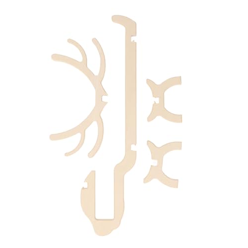 ANKROYU Weinflaschenhalter hölzerne tierische dekorative stabile Tischplatte Wine Rack Stand Ständer (Hirschförmige Holzfarbe) von ANKROYU