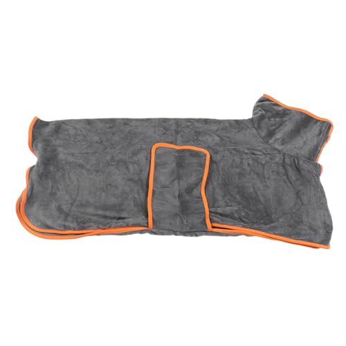 Ankroyu Hunde Bademantel Premium weich absorbierende absorbierende trocknen vollständig verpackt verdickte Hunde Robe für Home Pool Baden Haustier trockenes Schicht grau Polyester (XL) von ANKROYU