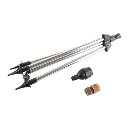 Automatische rotierende Stativsprinkler 360 Grad einstellbare Bewässerungsdüse für Rasengarten Yard Edelstahl ABS 3PCS Kit Kit von ANKROYU
