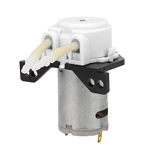 DC6V Mikro Wasser peristaltische Pumpe Stille Betrieb hoher Präzisionsflussregel für Laboraquarium ABS Kunststoff weiß blau grün gelb (Weiß) von ANKROYU