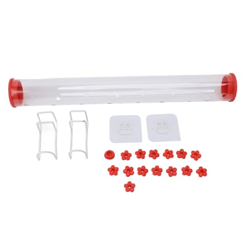 Fenster Hummingbird Feeder transparentes Acrylhalt Vogelwassertrinker mit 14 Blütenfütterungslöchern für Vogelliebhaber Garten Home Dekoration von ANKROYU