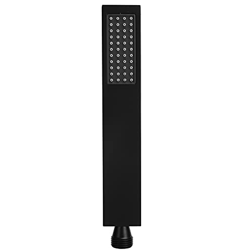 G1/2 flaches quadratisches Duschkopf Handheld Vollkupfer Duschsprühgerät für Badezimmer (Matt schwarz) von ANKROYU