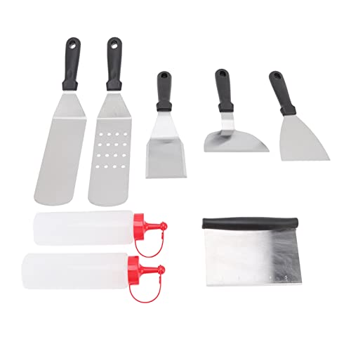 Griddle Spatel Camping Spatel Set BBQ Spatel Grill Spatel Edelstahl Langlebiger ergonomischer Griff Praktische Kochwerkzeuge für Hauscamping im Freien im Freien 6pcs Spatel 2 von ANKROYU