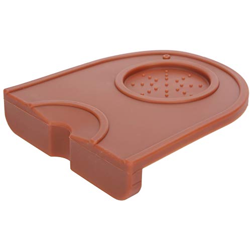Kaffeestampfer -Pad Anti -Skid -Lebensmittel -Silikonmatte für Baristas kompakte Größe 4,7oz bis 7,9oz enthalten Nadelhalter für Kaffeezulegen (Braune Größe) (Brown Trompete) von ANKROYU