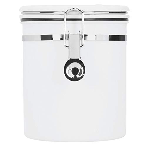 Premium-Kaffeevorratsdose aus Edelstahl, luftdichter Behälter mit Ablassventil für Kaffeebohnen, Tee, Zucker, Mehl, Organisation der Küchenvorratskammer, weiß, 500 ml, großes (S 805x380x25mm) (M von ANKROYU