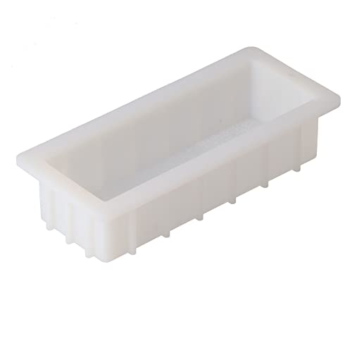 Premium -Silikonseife Schimmelbrot Backform nicht stäbchen wiederverwendbare rechteckige Form für Heimküchenseife Kerze Herstellung von Handwerk weiß 29 x 13 x 7 cm von ANKROYU