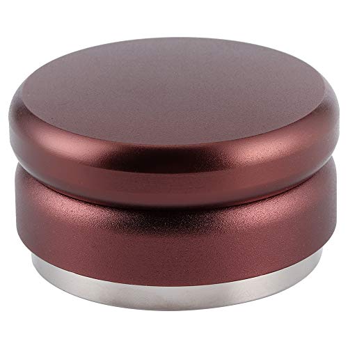 Professionelles Kaffeemanips -Kaffee -Händler Leveler Tool Einstellbar Edelstahl Flachbasis Pulverhammer für Espressomaschinen Home Cafe Barista Silber Schwarz 58 mm (Flaches Boden Silber) (Flacher von ANKROYU