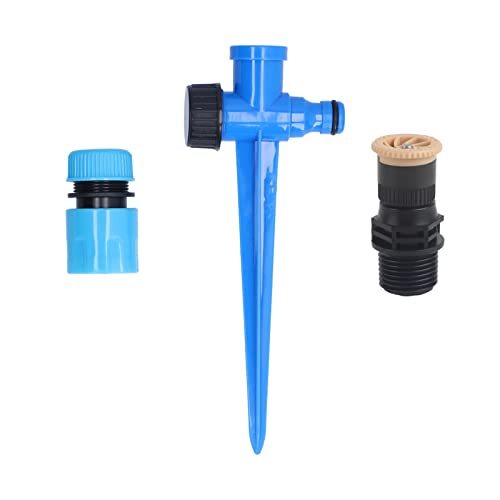Rasensprinkler 1/2 in rotatierbaren einstellbaren Bewässerungssprühgerät mit gemahlenem Spike für Obstbäume Sträucher Gewächshäuser ABS Material Langlebiger Garten Sprinkler von ANKROYU