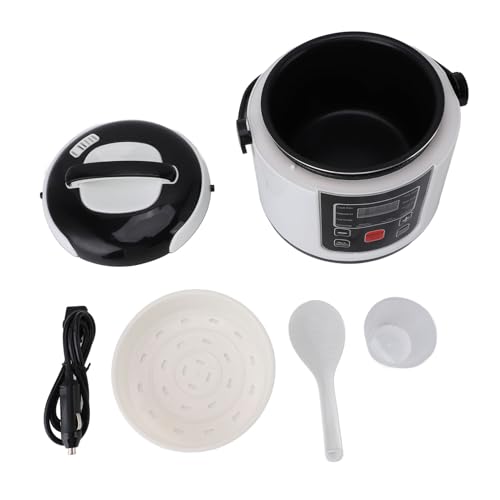 Reiskocher fürs Auto, 2 l, tragbar, antihaftbeschichtet, multifunktional, Mini-Reiskocher mit Dampfkorb, 12 V Spannung, Isolationsfunktion für Reisen, Camping, Autos, Reiskocher fürs Auto, 2 l, tragbar, antihaftbeschichtet, multifunktional, Mini-Reiskocher mit Dampfkorb, 12 V Spannung, Isolationsfunktion für Reisen, Camping, Autos, von ANKROYU