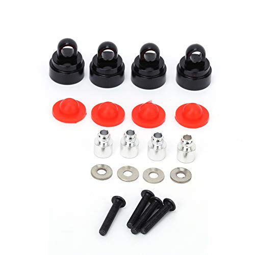 Stoßkappe RC Ersatzteile Upgrade Aluminiumlegierung Plastik Kunststoff Hochfest leichter haltbarer CNC -Präzision für 1/10 ECX 2WD RC -Autos Schwarze Silberblau -Farbstoptionen (Schwarzer ECX1037BL) von ANKROYU