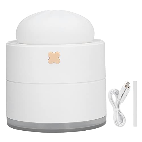 USB -Luftbefeuchter 400 ml gedämpfte Brötchenform verstellbarer Desktop -Luftbefeuchter mit Nachtlicht für Home Office Silikonmaterial 2 Zahnräder (Weiß) von ANKROYU