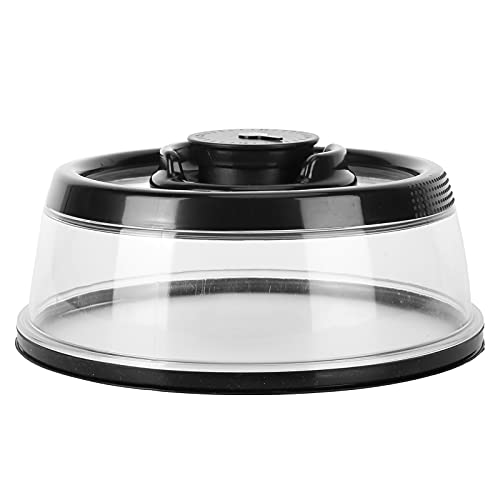 Vakuum Lebensmittelversiegelung Deckung Frische Halten Sie Film Food Sealer Deckel Easy Press Design für Heimküche Aufbewahrung aus ABS Silikon Umweltschutz Film Größe 19x19x7 5 cm (Schwarz) von ANKROYU