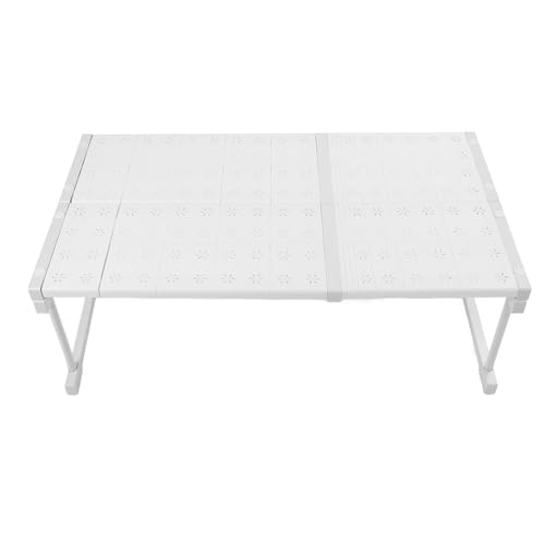 Verstellbares Schrankregal Erweiterbarer Schrank Organizer Lager Rack Space Sparer für Küchen Badezimmer Garderobe Kohlenstoffstahl ABS PP Materialbreite 48 cm (Länge 27-38 cm / 10,6-15 Zoll) (Länge von ANKROYU