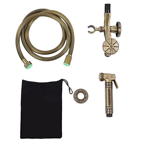 Wandmontierte Wasserhahn einzelner Loch Retro Messinghahn mit Sprühgerät für Bad Bidet Garden Schwimmbad großer Aufprall Kraft Multi Zweck Leichtes Gewicht mit zwei Metern Wandmontierte Wasserhahn einzelner Loch Retro Messinghahn mit Sprühgerät für Bad Bidet Garden Schwimmbad großer Aufprall Kraft Multi Zweck Leichtes Gewicht mit zwei Metern von ANKROYU