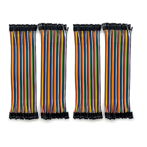 ANLIKY-Pro 4 Stück 40 Pin 2.54mm Dupont Jumper Kabel - 20CM Flexible Verbindung für elektronische Projekte (Female-Female) von ANLIKY-Pro