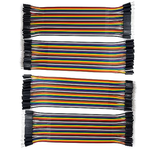 ANLIKY-Pro 4 Stück 40 Pin 2.54mm Dupont Jumper Kabel - 20CM Flexible Verbindung für elektronische Projekte (Female-Male) von ANLIKY-Pro