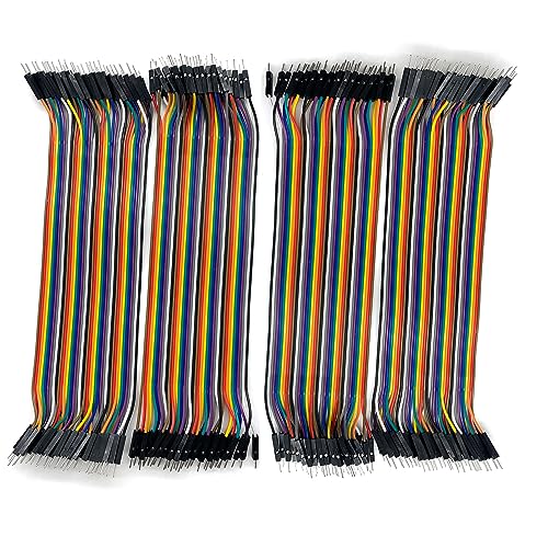4 Stück 40 Pin 2.54mm Dupont Jumper Kabel - 20CM Flexible Verbindung für elektronische Projekte (Male-Male) von ANLIKY-Pro