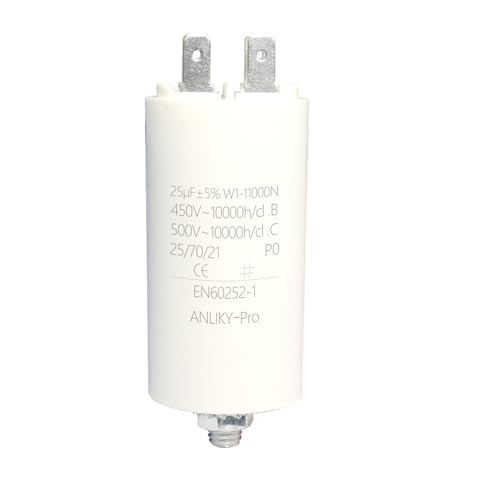 450V Kondensator Anlaufkondensator Motorkondensator 1µF ~ 100µF - Zuverlässige Leistung für verschiedene Anwendungen (25.0µF) von ANLIKY-Pro