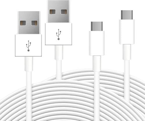 ANLINK 2er-Pack 5 m langes Stromverlängerungskabel für alle USB-C-fähigen Überwachungskameras oder Geräte, USB-A-auf-Typ C-Verlängerungs-Lade- und Datensynchronisierungskabel von ANLINK