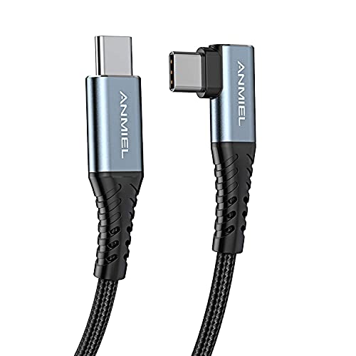 ANMIEL USB C auf USB C Kabel 3M[100W 20V/5A] 90 Grad Typ C auf Typ C Kabel USB C PD Schnellladekabel für iPhone 15/15 Pro/15 Pro Max,MacBook iPad Pro 2020,Huawei MateBook,Samsung Galaxy S22 S21 von ANMIEL