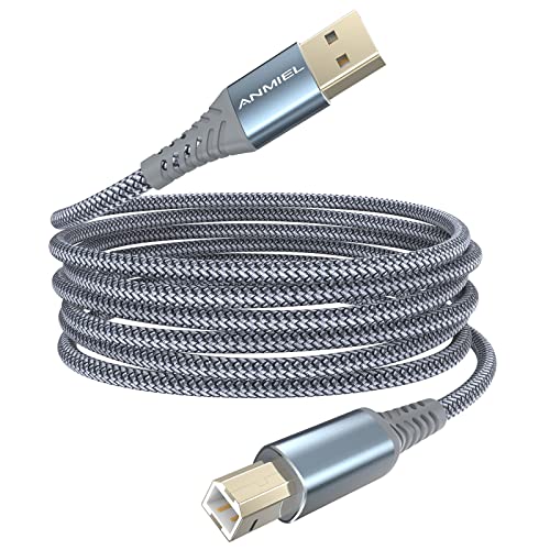 ANMIEL USB-Druckerkabel 3M USB-Druckerkabel Premium Durable USB 2.0 Typ A männlich zu B männlich Scanner Kabel High-Speed-Drucker-Kabel für HP, Canon, Dell, Epson, Lexmark, Xerox und mehr von ANMIEL