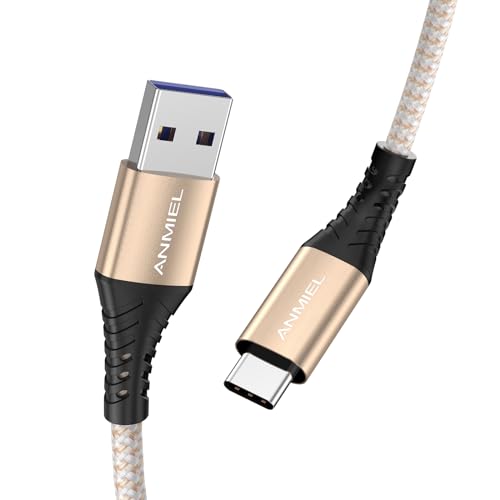 ANMIEL USB Type C Cable 2M USB C to USB 3.0 Cable High,for Samsung Galaxy Note 8, S8, S8+, S9, S10, Sony XZ, LG V20 G5 G6, HTC 10, Xiaomi 5 and More von ANMIEL