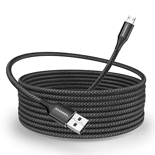 Micro USB Kabel 3M,Schnellladekabel Nylongeflochtenes USB Ladekabel Android Ladekabel kompatibel mit Samsung Galaxy S7 S6 S5 J7 Note 5,Huawei,Kindle,PS4 Controller,Fire HD Tablets,HTC,Nokia usw von ANMIEL